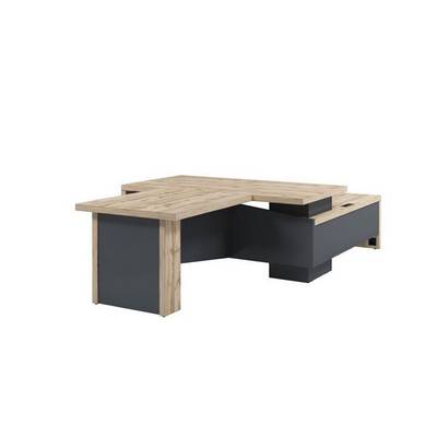 Торстон T-818л.1000 (Дуб вотан) Стол руководителя с опорной тумбой