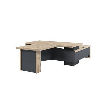 Торстон T-820л.1000 (Дуб вотан) Стол руководителя с опорной тумбой