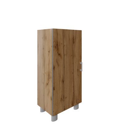 Турин Тр-2.0 Тр-4.1 (Дуб вотан/Оникс) Шкаф узкий средний закрытый