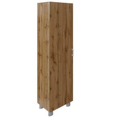 Турин Тр-2.2 Тр-4.2 (Дуб вотан/Оникс) Шкаф узкий высокий закрытый