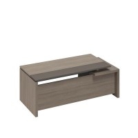 У.РУС РС 109 ДЧ/ЛС (Дуб виченца/Лава серая) Стол руководителя с тумбой подвесной 2-ящичной с замком левый