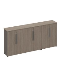 У.РУС РС 308 ДЧ/ЛС (Дуб виченца/Лава серая) Шкаф для документов закрытый средний (стенка из 3 шкафов)