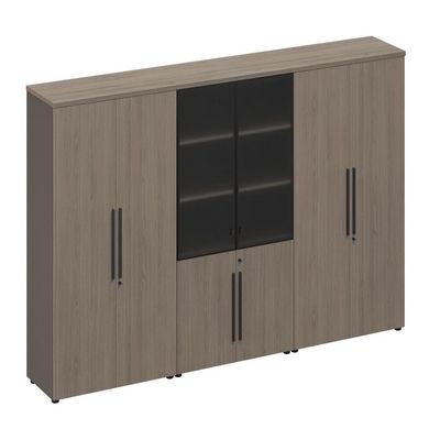 У.РУС РС 326 ДЧ/ЛС (Дуб виченца/Лава серая) Шкаф комбинированный (одежда-стекло-закрытый)