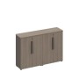 У.РУС РС 327 ДЧ/ЛС (Дуб виченца/Лава серая) Шкаф для документов средний (стенка из 2х шкафов)