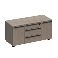 У.РУС РС 264 ДЧ/ЛС (Дуб виченца/Лава серая) Тумба для оргтехники с замком с доводчиками