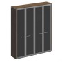 Velar ВЛ 360-1 ДТ (Дуб табачный) Шкаф для документов с высокими стеклянными дверями
