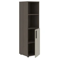 VMCS 40.5 (Дуб сильвер/Аметист) Шкаф-колонка с глухой малой дверью