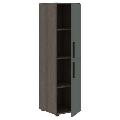 Velion VMCS 40.4 (Дуб сильвер/Нефрит) Шкаф-колонка с 2-мя глухими малыми дверьми