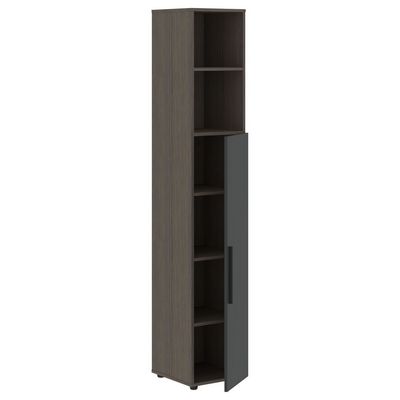 Velion VHCS 40.6 (Дуб сильвер/Яшма черная) Шкаф-колонка с глухой средней дверью