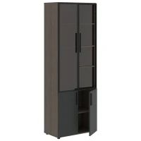 VHCS 80.2 (Дуб сильвер/Яшма черная) Шкаф комбинированный