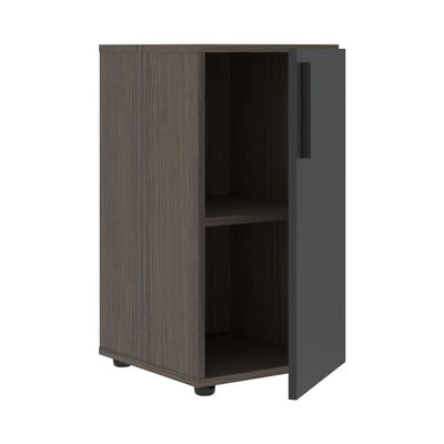 Velion VLCS 40.1 (Дуб сильвер/Яшма черная) Шкаф-колонка с глухой малой дверью