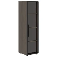 VMCS 40.2-R (Дуб сильвер) Шкаф-колонка со стеклянной дверью, правый. В металлической раме