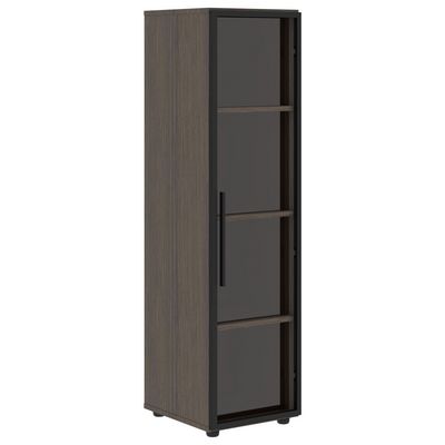 Velion VMCS 40.2-R (Дуб сильвер) Шкаф-колонка со стеклянной дверью, правый. В металлической раме