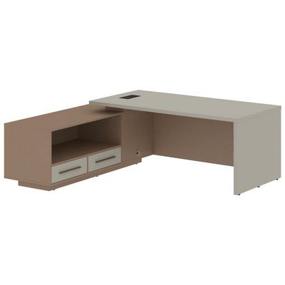 Velion VCT 2119-L (Кобра/Аметист) Стол руководителя на опорной тумбе, левый