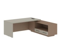 Велион VCT 2119-R (Кобра/Аметист) Стол руководителя на опорной тумбе, правый