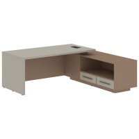 Velion VCT 2119-R (Кобра/Аметист) Стол руководителя на опорной тумбе, правый