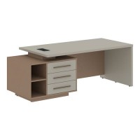 Velion VCT 2190-L (Кобра/Аметист) Стол руководителя на опорной тумбе, левый