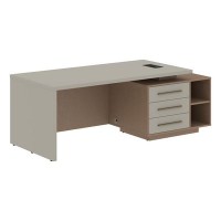 Velion VCT 2190-R (Кобра/Аметист) Стол руководителя на опорной тумбе, правый