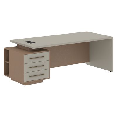 Velion VCT 2290-L (Кобра/Аметист) Стол руководителя на опорной тумбе, левый