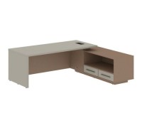 Велион VCT 2319-R (Кобра/Аметист) Стол руководителя на опорной тумбе, правый