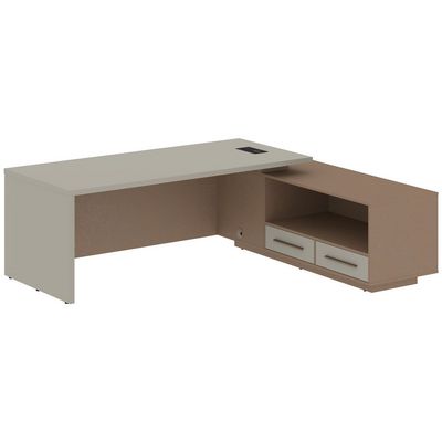 Velion VCT 2319-R (Кобра/Аметист) Стол руководителя на опорной тумбе, правый