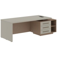 Velion VCT 2390-R (Кобра/Аметист) Стол руководителя на опорной тумбе, правый