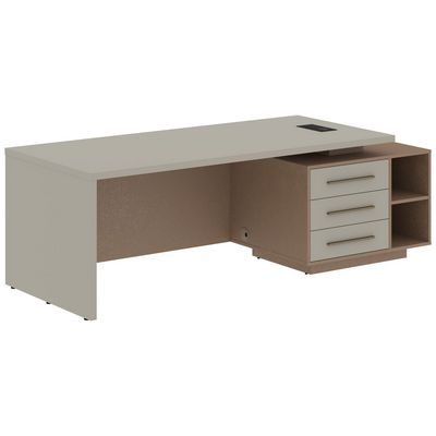 Velion VCT 2390-R (Кобра/Аметист) Стол руководителя на опорной тумбе, правый