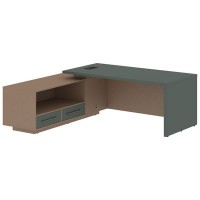 Velion VCT 2119-L (Кобра/Нефрит) Стол руководителя на опорной тумбе, левый