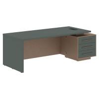 Velion VCT 2290-R (Кобра/Нефрит) Стол руководителя на опорной тумбе, правый