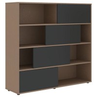 Velion VMCS 1615 (Кобра/Яшма черная) Стеллаж со слайд-дверьми