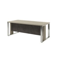 Вестар Z-320 (Дуб галифакс/Бетон чикаго) Стол руководителя прямой на металлических опорах