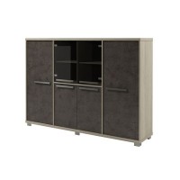 Вестар Z-34-11 (Дуб галифакс/Бетон чикаго) Шкаф четырехсекционный