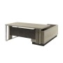 Вестар Z-418л.0000 (Дуб галифакс/Бетон чикаго) Стол руководителя с опорной тумбой и
металлической опорой