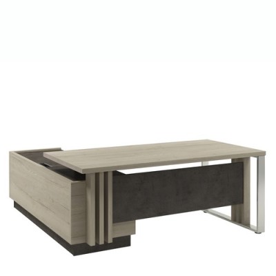 Z-418пр.1000 Стол руководителя с опорной тумбой и
металлической опорой