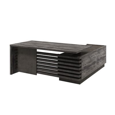 Вестар Z-218л.0000 (Сосна пасадена/Бетон чикаго) Стол руководителя на ЛДСП опорах с опорной тумбой