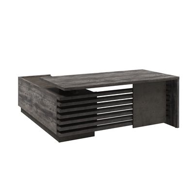 Вестар Z-218пр.0000 (Сосна пасадена/Бетон чикаго) Стол руководителя на ЛДСП опорах с опорной тумбой