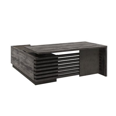 Вестар Z-218пр.1000 (Сосна пасадена/Бетон чикаго) Стол руководителя на ЛДСП опорах с опорной тумбой