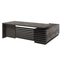 Вестар Z-222л.0000 (Сосна пасадена/Бетон чикаго) Стол руководителя на ЛДСП опорах с опорной тумбой