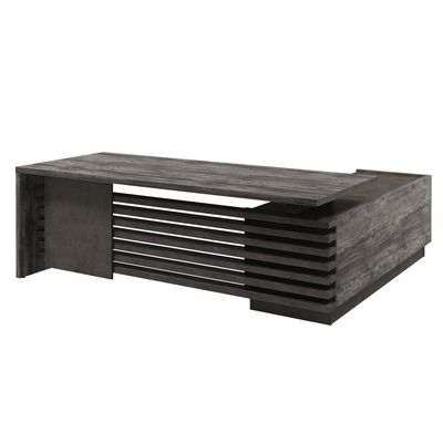 Вестар Z-222л.0000 (Сосна пасадена/Бетон чикаго) Стол руководителя на ЛДСП опорах с опорной тумбой