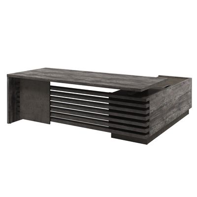 Вестар Z-222л.1000 (Сосна пасадена/Бетон чикаго) Стол руководителя на ЛДСП опорах с опорной тумбой