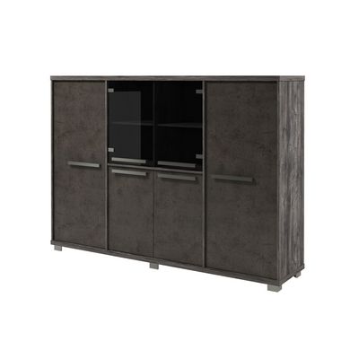 Вестар Z-34-11 (Сосна пасадена/Бетон чикаго) Шкаф четырехсекционный