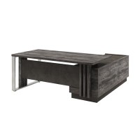 Вестар Z-418л.0000 (Сосна пасадена/Бетон чикаго) Стол руководителя с опорной тумбой и
металлической опорой