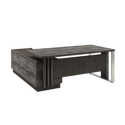 Вестар Z-418пр.0000 (Сосна пасадена/Бетон чикаго) Стол руководителя с опорной тумбой и
металлической опорой