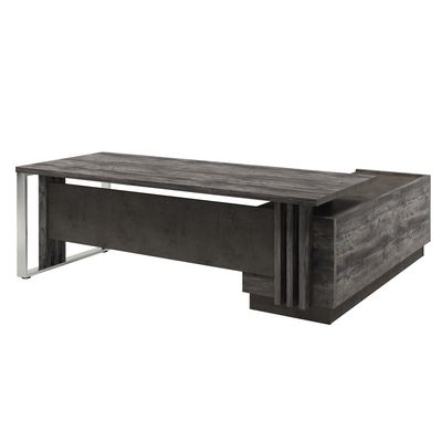 Вестар Z-422л.0000 (Сосна пасадена/Бетон чикаго) Стол руководителя с опорной тумбой и
металлической опорой