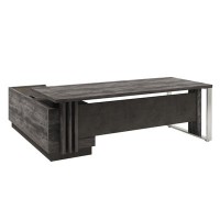 Вестар Z-422пр.1000 (Сосна пасадена/Бетон чикаго) Стол руководителя с опорной тумбой и
металлической опорой