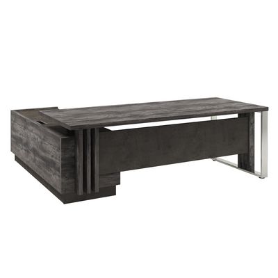 Вестар Z-422пр.1000 (Сосна пасадена/Бетон чикаго) Стол руководителя с опорной тумбой и
металлической опорой