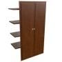 Washington 29552 (Темный орех) Наполнение двустворчатого шкафа с деревянными дверьми и вешалкой