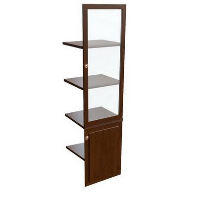 Washington 29553 (Темный орех) Наполнение одностворчатого шкафа со стеклом