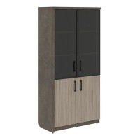 Wood&Stone СФ-534893 (Дрифтвуд/Бетон Чикаго темный) Шкаф комбинированный левый