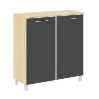 Yalta LT.SD-1.4 R black  (Акация лорка) Шкаф четырехсекционный (2 фасада прямоуг-ых стекло в раме лакобель черное)